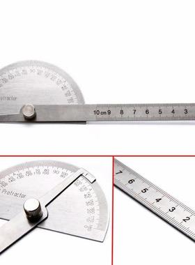 1pc 180 Degree Protractor Angle Ruler Stainless Steel Measur