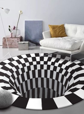 3D Vortex Illusion Carpet Nordic Carpets Soft Printed Area