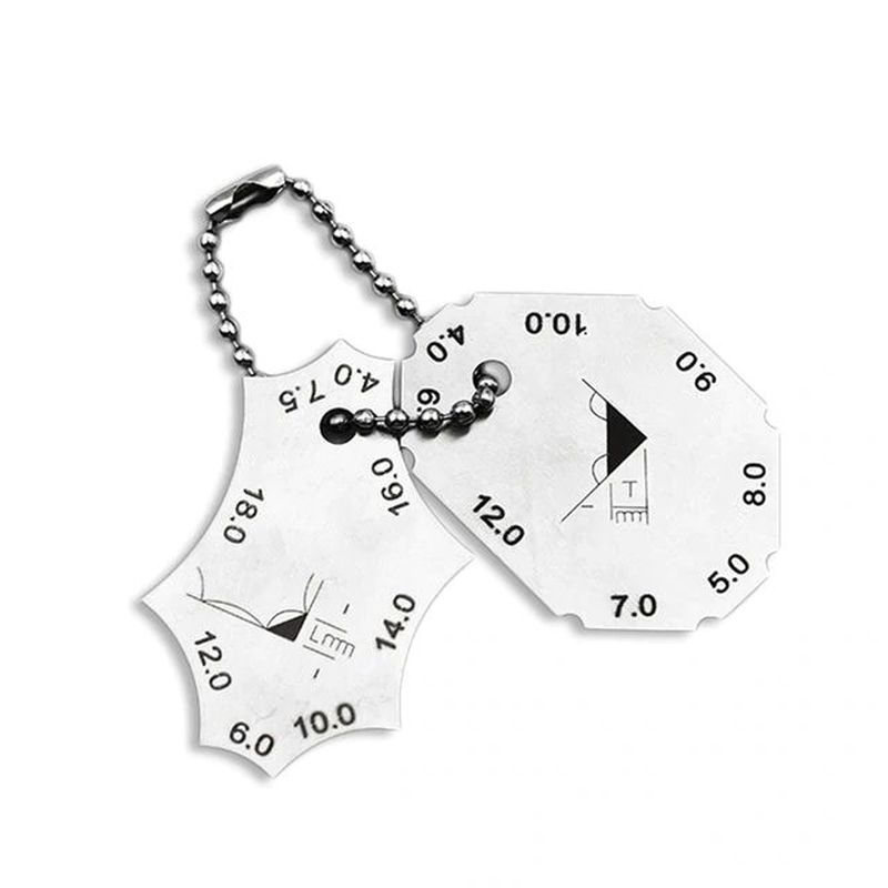 2pcs Pocket Fillet Weld Gauge weld ruler 2pcs Chain set