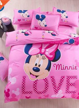 Minnie mouse Bedding Set Cover pillowcase quilt mickey mouse