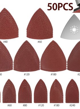 50pcs Mix Sanding Paper Kit  2Pcs Sanding Pad Oscillating Mu