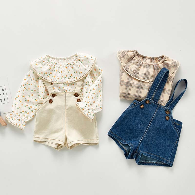 2022 Spring Autumn New Baby Overalls Boys Girls Denim Overal