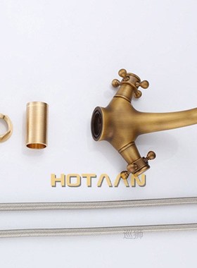 Solid Brass Bronze Double Handle Control Antique Faucet Kitc