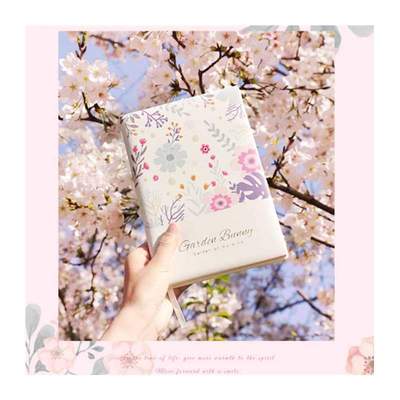 New Cute A5 A6PU Leather Flower Schedule Book Diary Weekly P