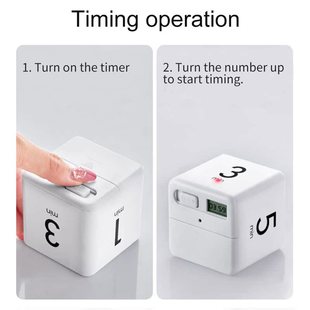Kitchen Timer Easy Operation Gravity Induction Study Square