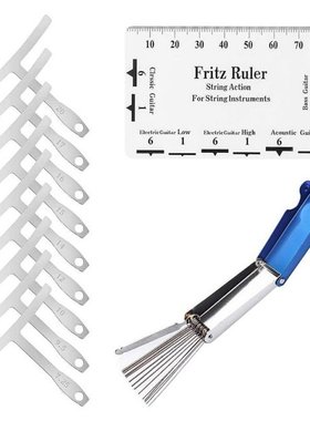 9Pcs Understring Radius Gauge   String Action Ruler Gauge To