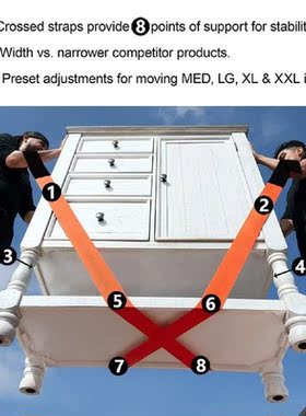 Furniture Moving Straps Orange Lifting Straps for Moving