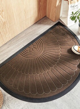 Semi-Round Welcome Door Mat Entrance Front Door Mat Non-Slip