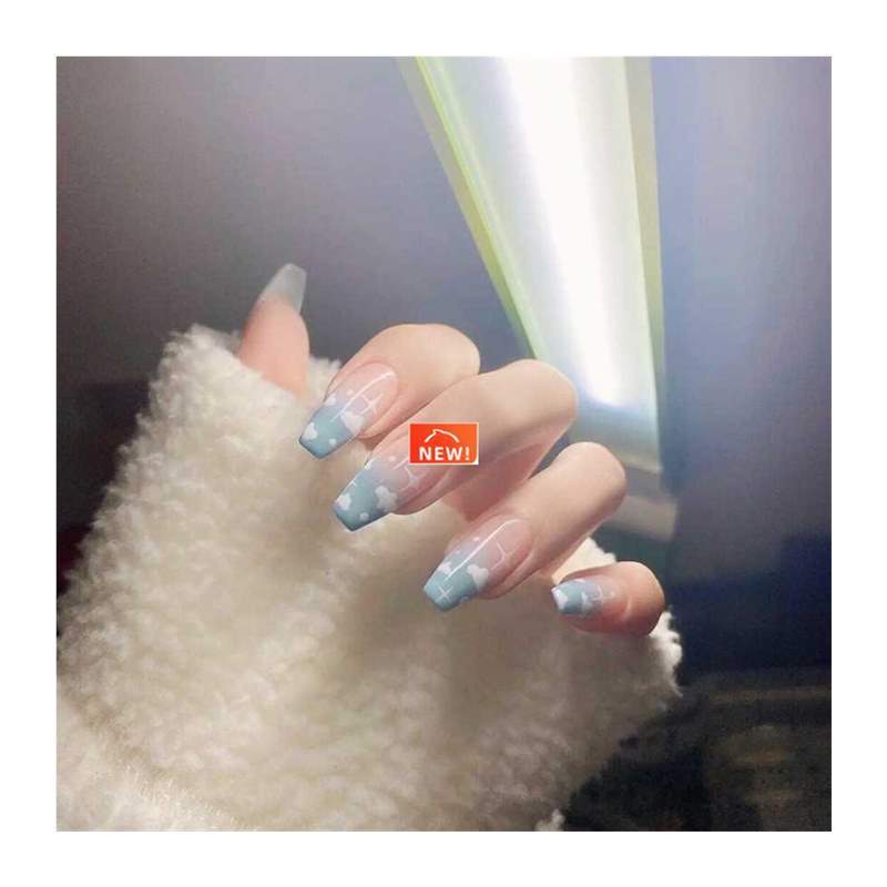 24PCS Rose Pink Color Changing Fake Nails Art Tips Press On