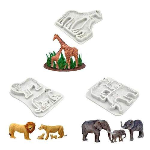 Jungle Animal Silicone Rubber Flexible Food Safe Mould Clay