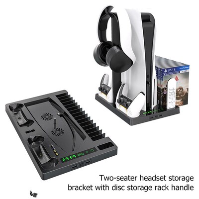 Multi-Functional Game Console Fan Cooling Stand Dual Chargin