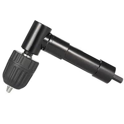 90 Degree Right Angle Electric Drill Chuck 8mm Hex Shank Tur