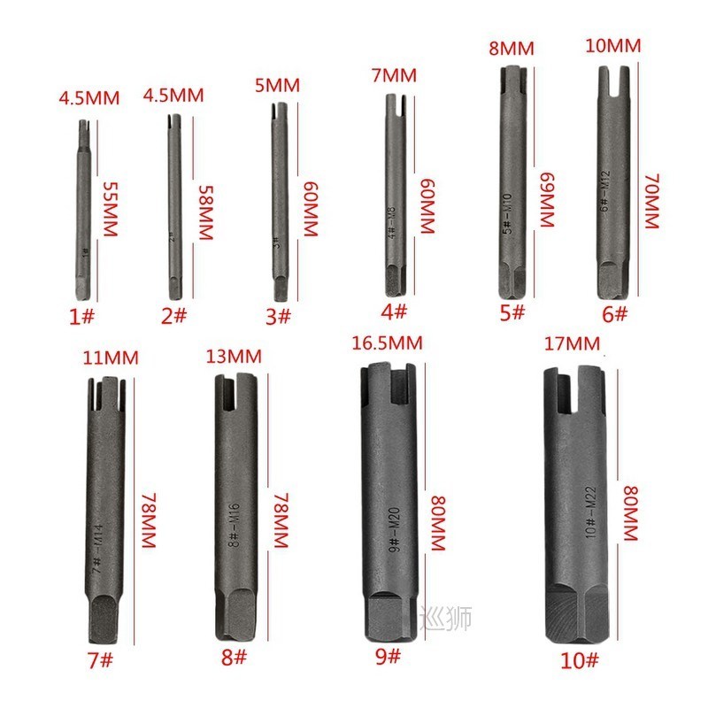 5/6/9/10pcs Broken Tap Extractor Guide Set Easy Out Broken W