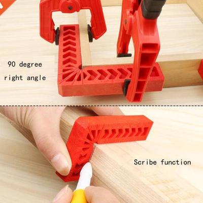 4/6-Inch Woodworking Tool Plastic L-Square Goniometer Fixed