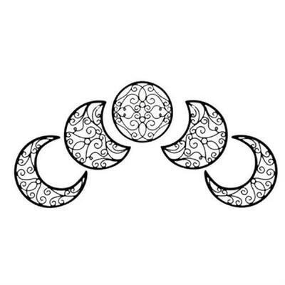 5pcs Moon Phase Wall Hanging Wooden Bedroom Wall Decor