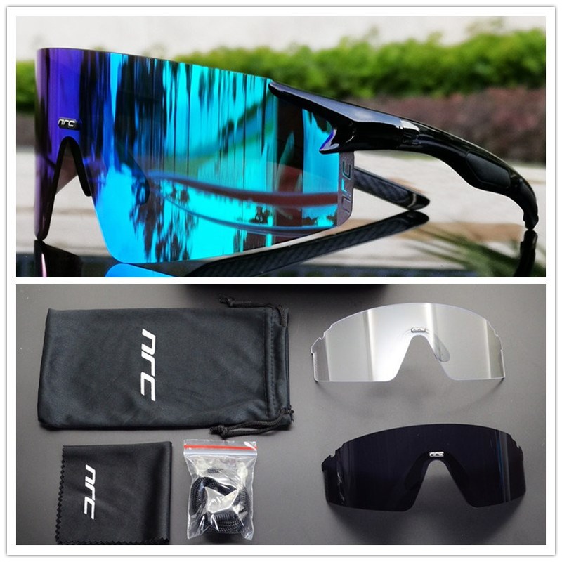 NRC 3 Lens V400 Cycling Sunglasses TR90 Sports Bicycle Glass
