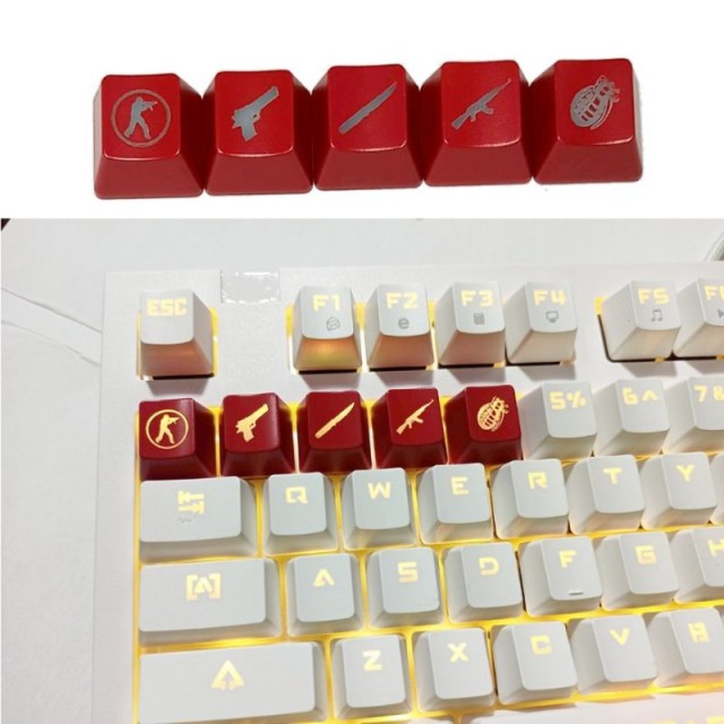 ABS Key Button CS Backlit OEM R4 Height Key CSGO for Mechani