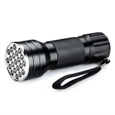 200pcs 9 LED Mini Aluminum UV Flashlight Ultraviolet Led