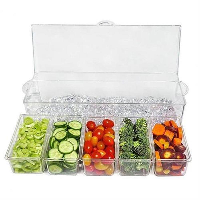 1 Set Useful Easy to Clean Condiment Jar Compartment Design