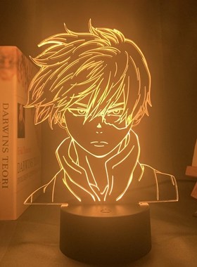 Anime My Hero Academia Shoto Todoroki Face Design Led Night