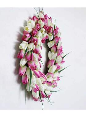 Artificial Tulip Wreath Springtime Wreath For Front Door