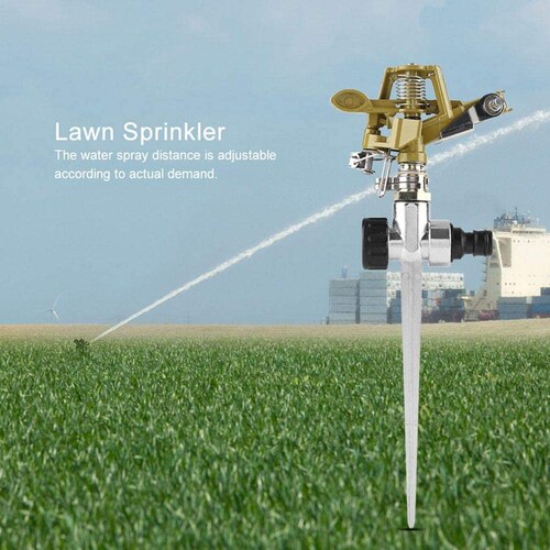 4Pcs Metal Pulsating Sprinkler 360 Degree Rotation Lawn