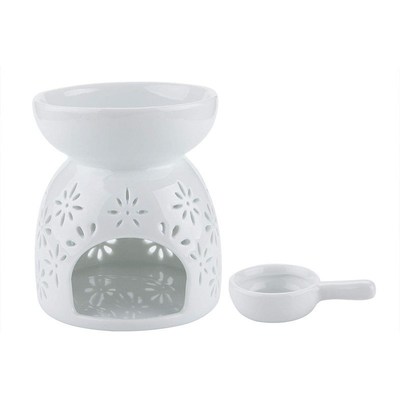Ceramic Tealight Candle Holder Oil Burner, Essential Oil In