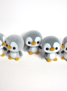 5.5CM Super Kawaii Flocking Penguin Doll Mini Cute Action F