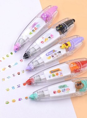 1pc Kawaii Animals  Press Type Decorative Correction Tap