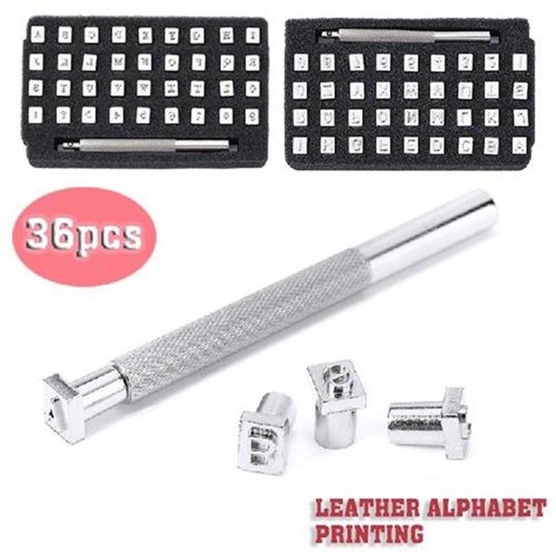 36Pcs Alphabet Letter Stamp Set Number Leather Stamping Tool