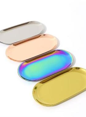 Nordic Style Oval Jewelry Storage Serving Tray Platter