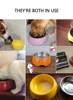 Dog bowl dog bowl stainless steel pet  bowl tipping preve
