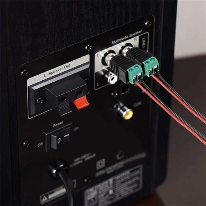 20 Pack RCA Male to AV Screw Terminal Adapter,Phono Plug Sol