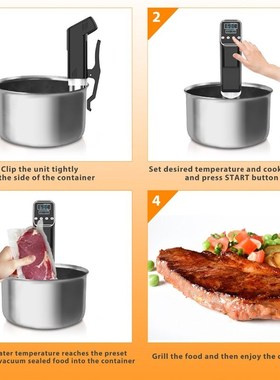 Food Sous-vide Cooker Immersion Heater Circulator Accurate e