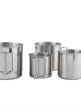 Camping Campfire Mug With Handle Stackable Stainless Steel C