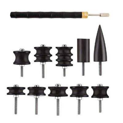 Leather Burnisher Kits 10 PCS Pointed&Flat Tip Leath