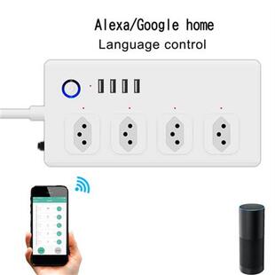 Power Strip with 4 Outlets 4 USB Ports Home Office WiFi Remo