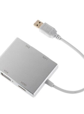 USB To HDMI-Compatible VGA DVI RJ45 Adapter USB3.0 Full HD 1