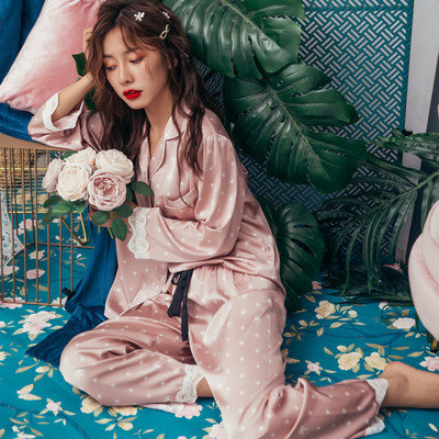 Lisacmvpnel Print Fashion Women Pajama Set Sweet Lace Cuff T