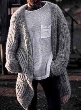 Men Sweater Cardigans Designer solid Woolen Single Breasted