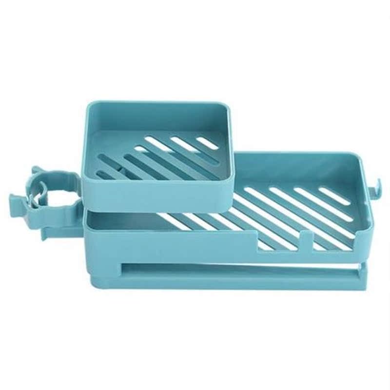 Double-Layer Sink Shelf Soap Sponge Drain Rack Holder Basket