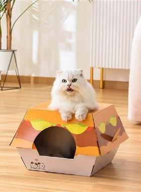 Cardboard Scratcher with House Cats Scratching Pad Condo