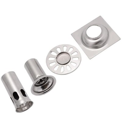Stainless Steel Floor Drain Cover Square Bathroom Shower Was
