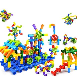 40JC STEM Stacking Block Toy Pipes Joint Building Toy Free C