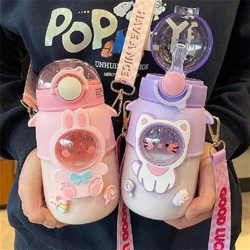 Plastic Portable Water Bottle Cartoon Bottle for Children
