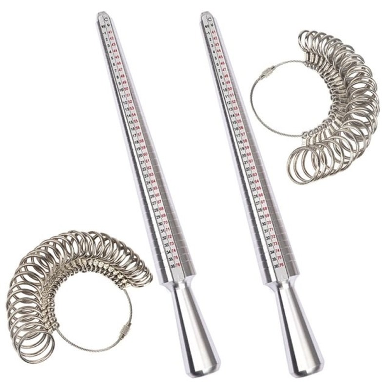 Ring Mandrel Sizer Ruler Multi-Specification Ring Size Measu