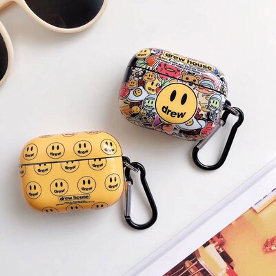 Earphone Case For Airpods Pro 3 Case Drew House Smiley Blue