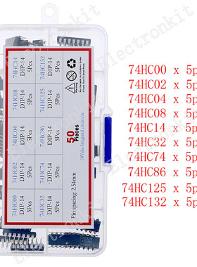 50pcs 74HC00 74HC02 74HC04 74HC08 74HC14 74HC32 74HC74 74HC8