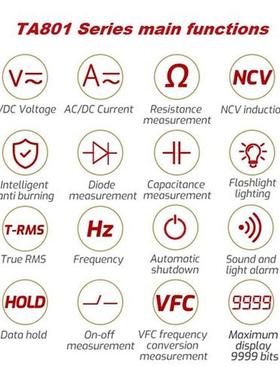 TASI Digital Multimeter Professional Tester True RMS Multime