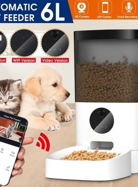 6L Smart Automatic Pet Feeder Visible Cover Pet Dog Cat Food